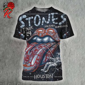 Rolling Stones Hackney Diamonds Tour 2024 Houston Poster On April 28 2024 At NRG Stadium All Over Print Shirt