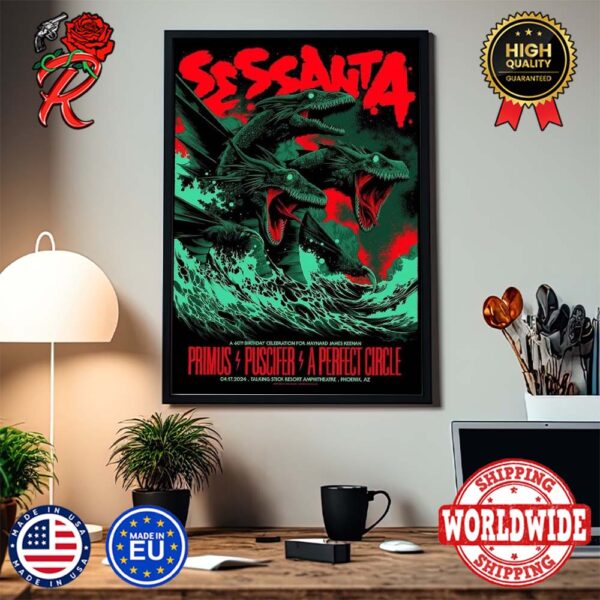 Sessanta Tour Tonight In Phoenix AZ Night 2 At Talking Stick Resort Amphitheatre On April 17th 2024 Home Decor Poster Canvas