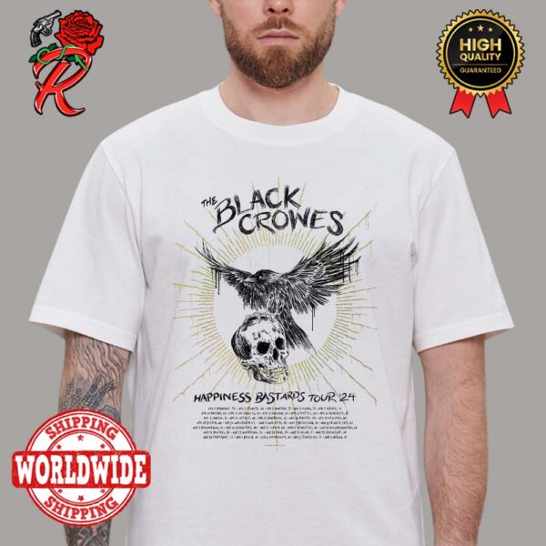 The Black Crowes Happiness Bastards Tour 24 Gold Foil Tour Poster Unisex T-Shirt