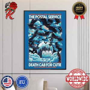 The Postal Service And Death Cab For Cutie On Tour Celebrating 20 Years Of Groundbreaking Album In Orlando Florida At Kia Center On April 24th 2024 Decor Poster Canvas
