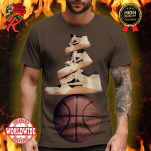 Travis Scott For Nike Jordan Jumpman Jack TR Sail and Dark Mocha Basketball Campaign Visual All Over Print Shirt