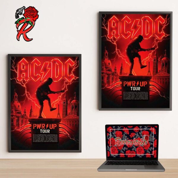 ACDC Power Up Tour 2024 The First Show Collectors Edition Tour Schedule Poster Canvas For Home Decorations