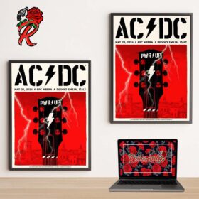 ACDC Power Up Tour City Concert Poster Tonight Show In Reggio Emilia ...