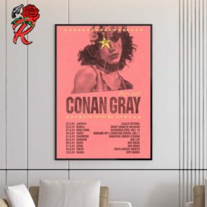 Conan Gray Found Heaven On Tour Asia 2024 Tour Schedule List Home Decor Poster Canvas