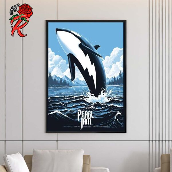 Day 1 Of The Pearl Jam Dark Matter Tour Deep Sea Driver Poster In Vancouver British Columbia At Rogers Arena On May 4 2024 Home Decor Poster Canvas