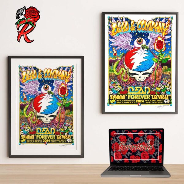 Dead And Company Dead Forever 2024 At Sphere In Las Vegas Nevada Residency Home Decor Poster Canvas