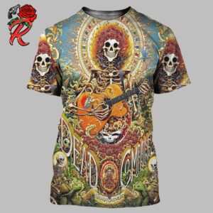 Dead And Company Dead Forever 2024 Run Of Shows At The Las Vegas Sphere On May 30 2024 Poster Of Giant Skeleton Playing The Guitar All Over Print Shirt