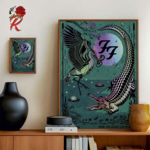 Foo Fighters Nola Poster May 3rd 2024 Radiant Color Home Decor Poster Canvas