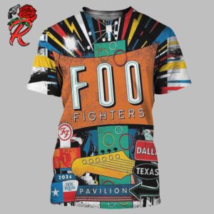 Foo Fighters Tonight Poster For Dos Equis Pavilion In Dallas Texas On May 1 2024 All Over Print Shirt