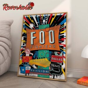 Foo Fighters Tonight Poster For Dos Equis Pavilion In Dallas Texas On May 1 2024 Home Decor Poster Canvas