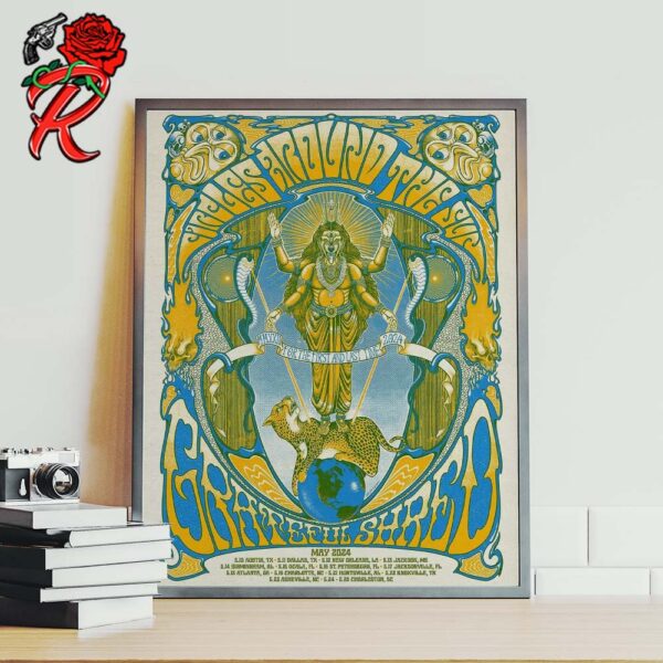 Grateful Shred Music Kicks Off Tonight Limited Poster In Austin Texas At Emo Austin For The First And Last Time Tour 2024 On May Decor Poster Canvas