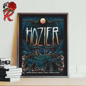 Hozier Concert Poster Show Austin Texas At MoodyCenter On April 30 2024 Wall Decor Poster Canvas