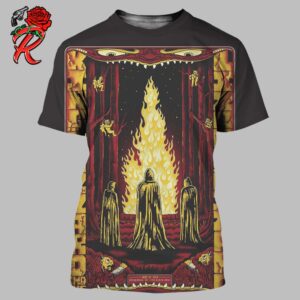 King Gizzard And The Lizard Wizard Around The Fire They Circle Slow Limited Edition Poster Merch For Edinburgh UK At The Usher Hall On May 27 2024 All Over Print Shirt