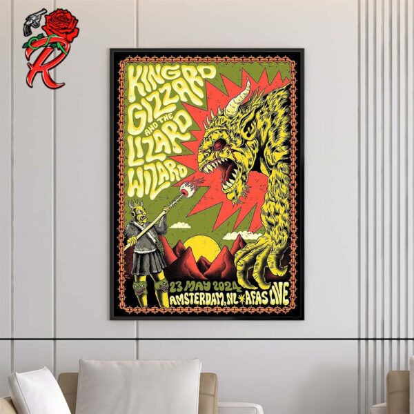 King Gizzard And The Lizard Wizard Limited Edition Poster In Amsterdam NL At Afas Live On 23 May 2024 Home Decor Poster Canvas