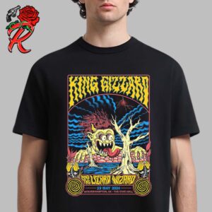 King Gizzard And The Lizard Wizard Poster For Wolverhampton UK Concert At The Civic Hall On May 29th 2024 Unisex T-Shirt