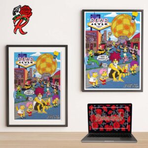 New Springfield Boogie Dead 4ever Summer 2024 Wiggin’ Out At The Sphere Inspired By The Simpsons Bart On The Road Home Decor Poster Canvas