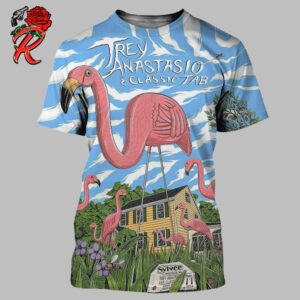 Official Poster For Musical Heroes Trey Anastasio And Classic Tab In Madison WI At The Sylvee Plastic Pink Yard Flamingo On May 11 2024 All Over Print Shirt