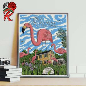 Official Poster For Musical Heroes Trey Anastasio And Classic Tab In Madison WI At The Sylvee Plastic Pink Yard Flamingo On May 11 2024 Home Decor Poster Canvas