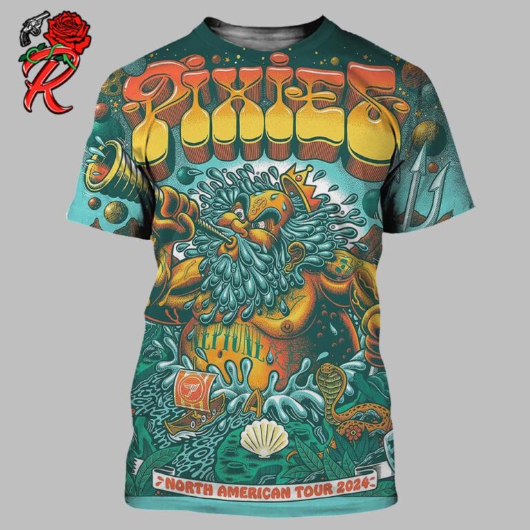 Official Poster For Pixies North American Tour 2024 The Neptune King Of official-poster-for-pixies-north-american-tour-2024-the-neptune-king-of