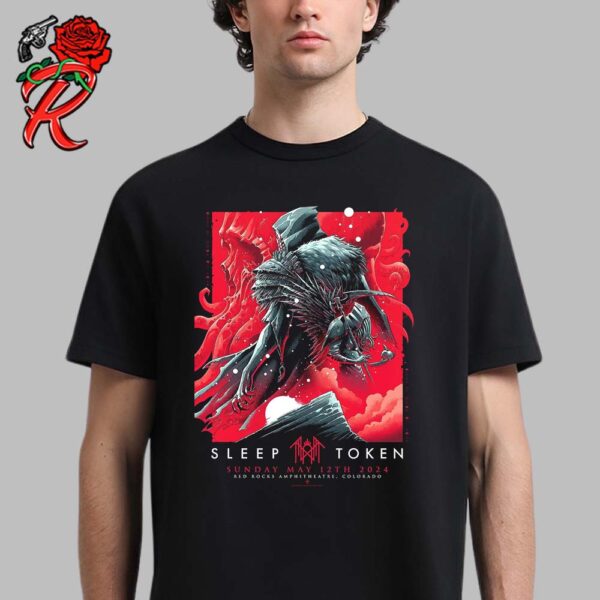 Official Poster For Sleep Token At Red Rocks Amphitheater In Colorado On May 12th 2024 Unisex T-Shirt