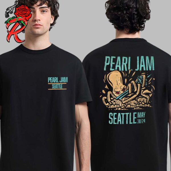 Pearl Jam Night 2 Concert Merch For Seattle Washington At Climate Pledge Arena On May 30 2024 The Kraken Two Sides Print Unisex T-Shirt