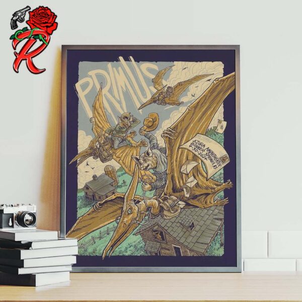 Primus Sessanta Tonight Chimera Poster For Show At Azura Amphitheater In Bonner Springs KS On April 30 2024 Home Decor Poster Canvas
