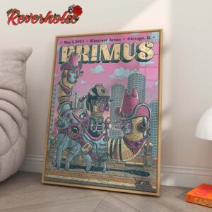 Primus Sessanta Tonight Poster For Chicago IL At Wintrust Arena On May 1st 2024 Home Decor Poster Canvas