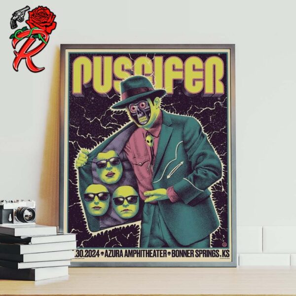 Puscifer Sessanta Tonight Chimera Poster For Show At Azura Amphitheater In Bonner Springs KS On April 30 2024 Home Decor Poster Canvas