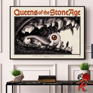 Queens Of The Stone Age Tonight Poster Show At The Red Hat Amphitheatre IN Raleigh NC On May 2 2024 Home Decor Poster Canvas