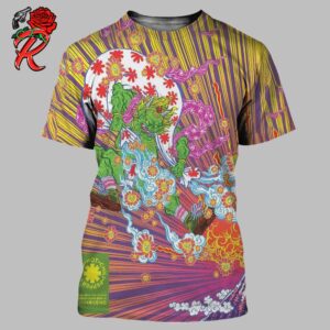 Red Hot Chili Peppers Concert Poster For The Show In Japan At Tokyo Dome On May 18th 2024 Fujin Raijin The Wind God All Over Print Shirt