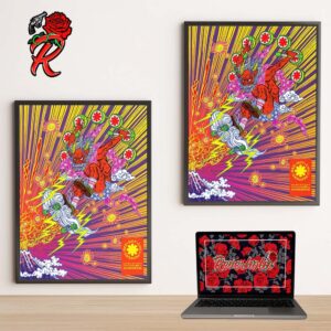 Red Hot Chili Peppers Concert Poster For The Show In Japan At Tokyo Dome On May 20th 2024 Fujin Raijin The Thunder God Home Decor Poster Canvas