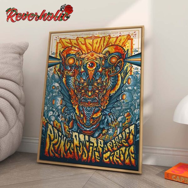 Sessanta Tonight Show Poster For Wintrust Arena Featuring Primus Puscifer And A Perfect Circle In Chicago On May 1 2024 Home Decor Poster Canvas