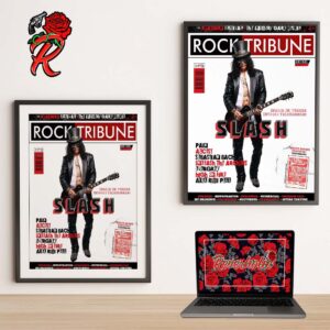 Slash Is On The Cover Of Rock Tribune Magazine On June 2024 Home Decor Poster Canvas