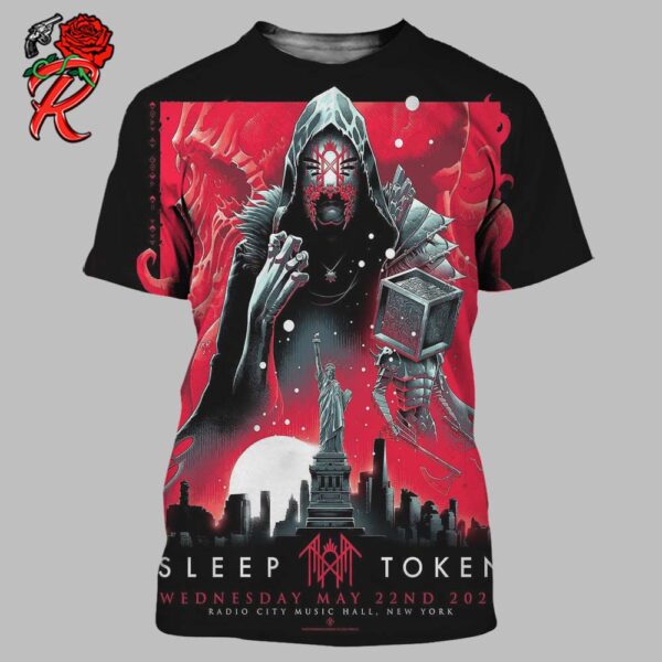 Sleep Token Limited Edition Poster At Radio City Music Hall New York On May 22nd 2024 All Over Print Shirt