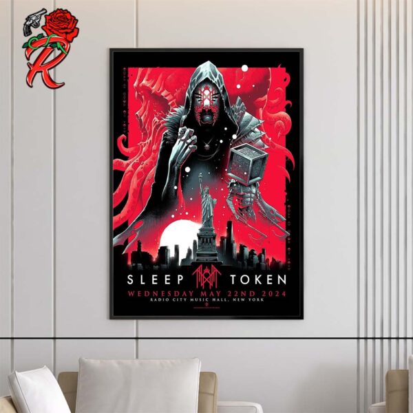 Sleep Token Limited Edition Poster At Radio City Music Hall New York On May 22nd 2024 Home Decor Poster Canvas