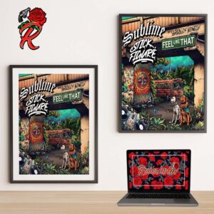 Sublime Ft Bradley Nowell x Stick Figure For Feel Like That Available Worldwide May 24th 2024 Cover Art Home Decor Poster Canvas