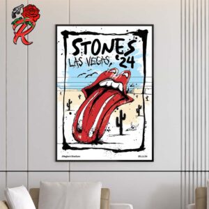 The Rolling Stones Official Poster For The Show At Allegiant Stadium In Las Vegas NV On May 11 2024 Home Decor Poster Canvas