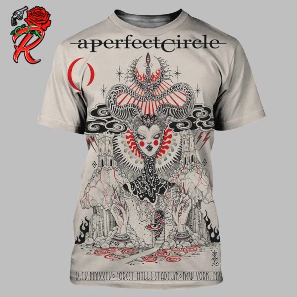 Tonight’s A Perfect Circle Sessanta Performance At The Forest Hills Stadium New York Limited Edition Poster On May 4th 2024 All Over Print Shirt