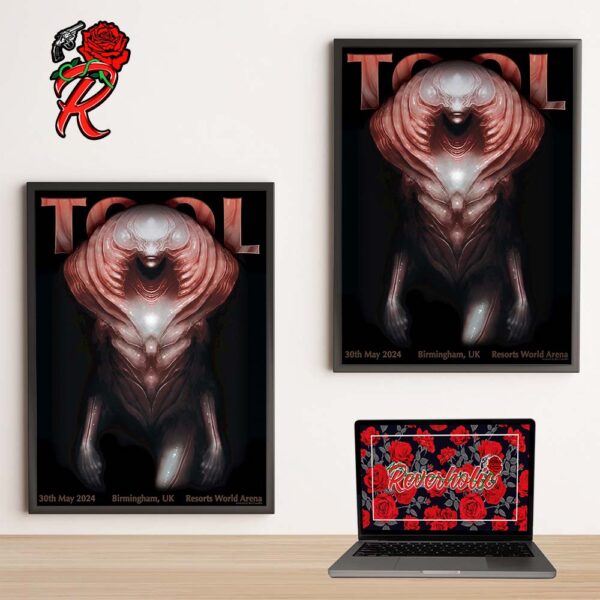 Tool Effing Tool Tonight In Birmingham UK Concert Limited Merch Poster At Resorts World Arena On 30th May 2024 Wall Decor Poster Canvas