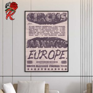 Travis Scott Circus Maximus Stadium Tour Live From Europe 2024 Tour Schedule Home Decor Poster Canvas