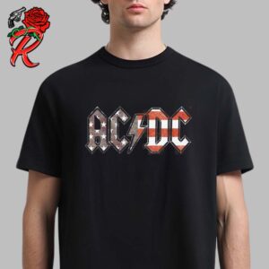 AC DC 4th Of July Collection 2024 ACDC Logo Faded Glory Stars And Stripes USA Flag Classic T-Shirt