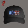 AC DC 4th Of July Collection 2024 ACDC Logo Faded Glory Stars And Stripes USA Flag Classic Cap Hat Snapback