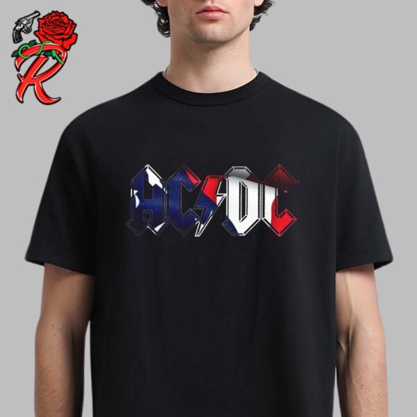 AC DC 4th Of July Collection ACDC Logo Red White And Blue Unisex T-Shirt