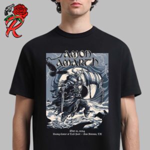 Amon Amarth Gig Poster For The Concert At Boeing Center At Tech Port In San Antonio Texas On May 21 2024 Unisex T-Shirt