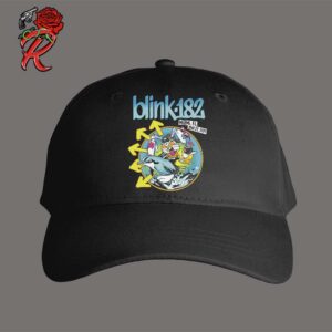 Blink 182 Miami Florida Merch Rabbit Ride The Dolphin Art At Kaseya Center On June 21 2024 Classic Cap Hat Snapback