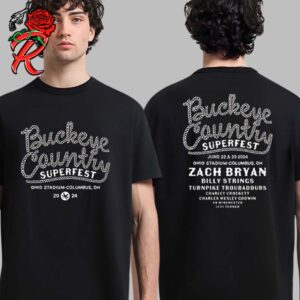 Buckeye Country Superfest 2024 In Columbus Ohio Merch Rope Text Style Tee Two Sides Unisex T-Shirt