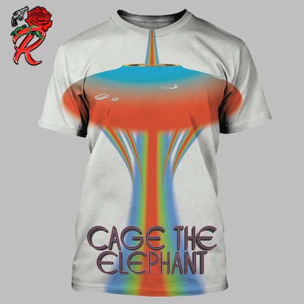 Cage The Elephant Poster For The Show In Seattle WA At Climate Pledge Arena On 22 June 2024 All Over Print Shirt