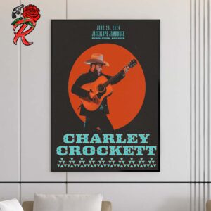 Charley Crockett Poster For The Concert In Pendleton Oregon At Jackalope Jamboree On June 28 2024 Home Decor Poster Canvas