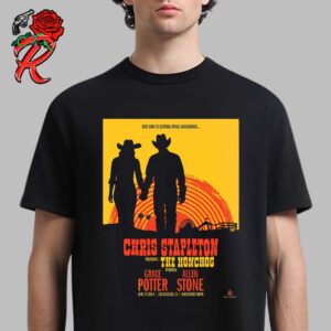Chris Stapleton Vintage Style Western Movie Poster For The Show At The Hollywood Bowl In Los Angeles CA On June 26 2024 This Love Is Getting Kinda Dangerous T-Shirt