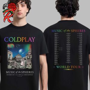 Coldplay Bucharest June 2024 Music Of The Spheres Tour Merch At Arena Nationala On 12 And 13 June 2024 With Tour List Dates Two Sides Print Unisex T-Shirt